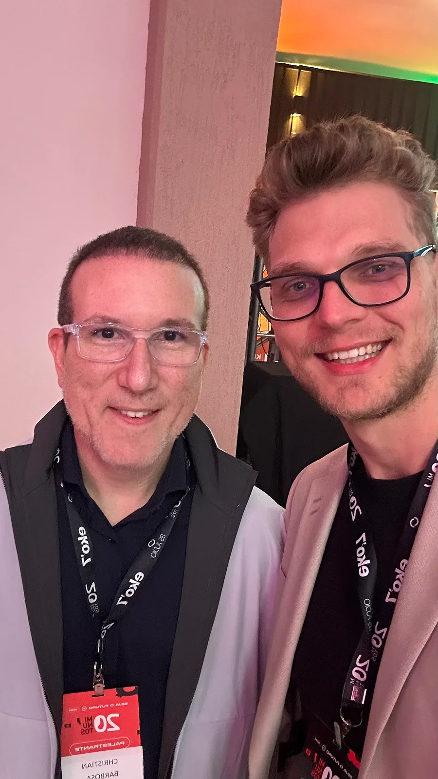 Ricardo Werlang com Christian Barbosa.