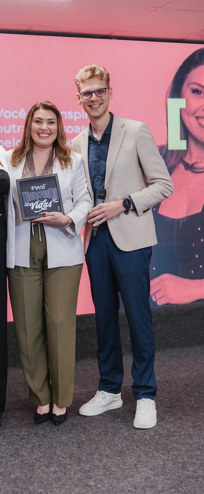 Ricardo Werlang com Jacqueline Gomes.