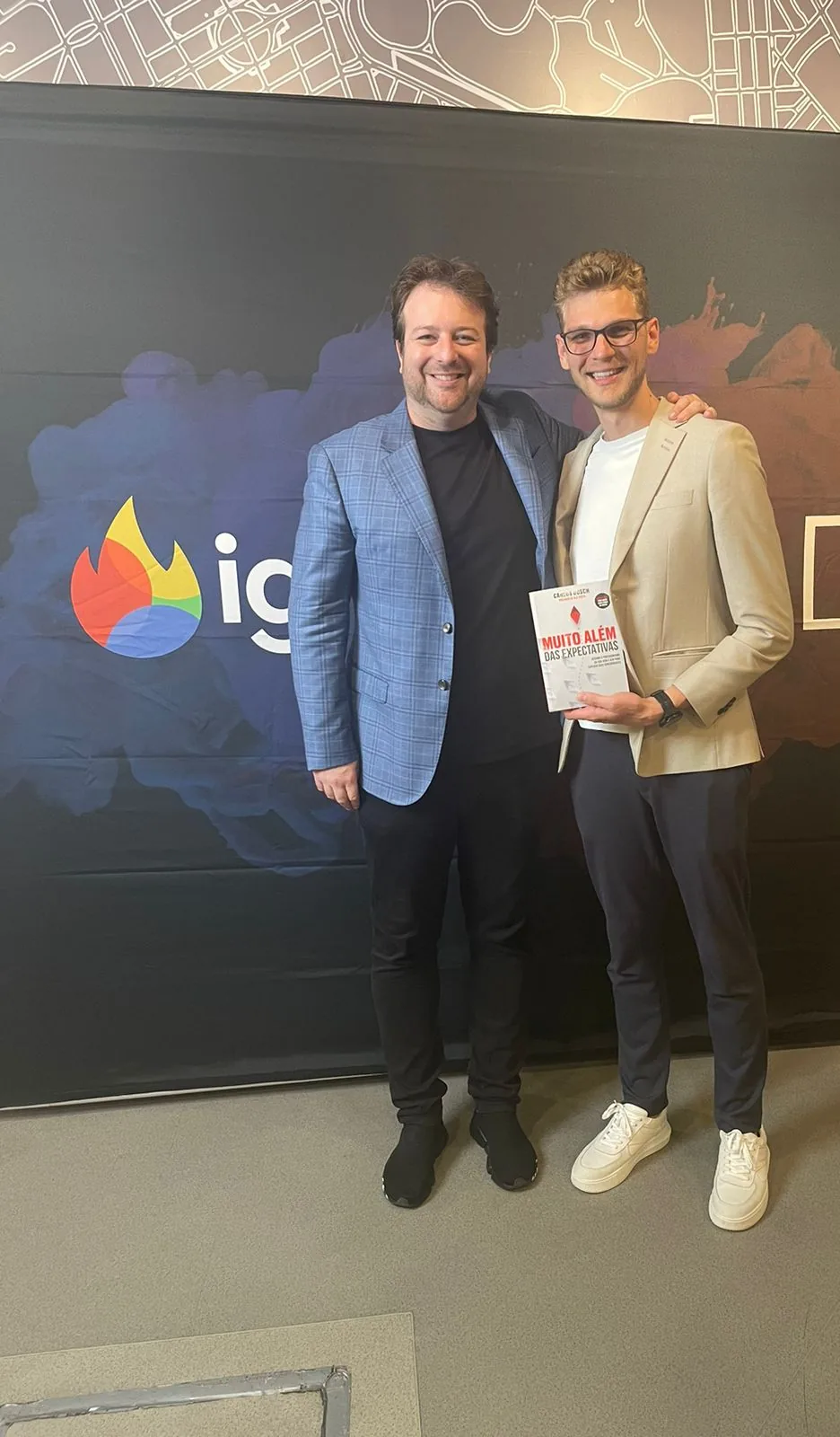 Ricardo Werlang com Carlos Busch.