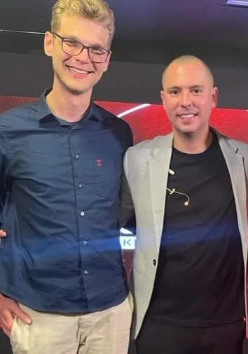 Ricardo Werlang com Gilberto Augusto.
